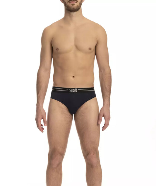 Cavalli Class Blue Cotton Underwear Briefs