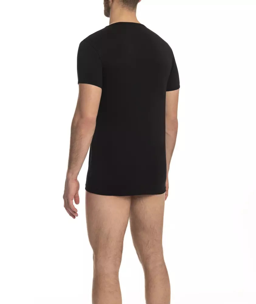 Cavalli Class Men's Black Cotton T-Shirt