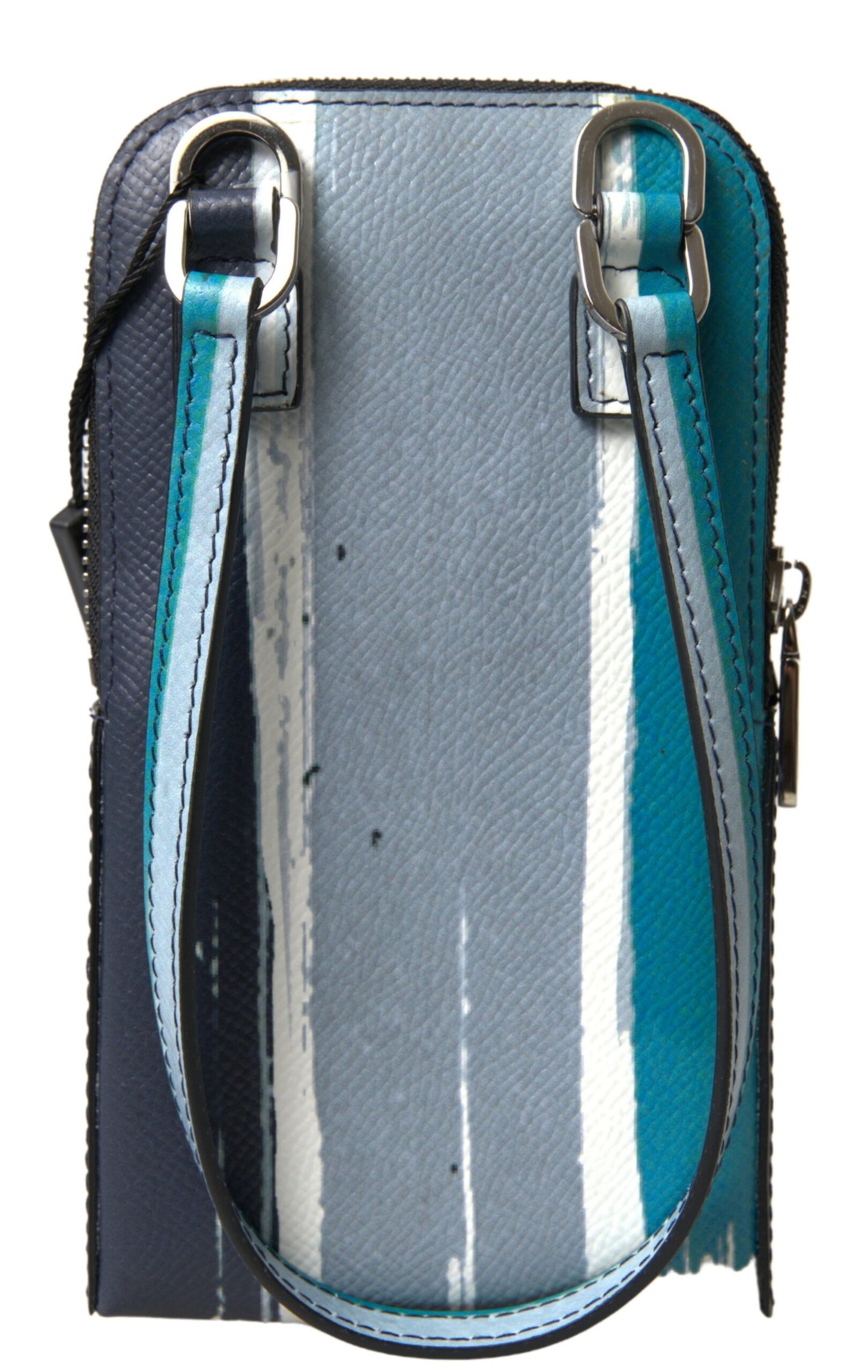 Dolce & Gabbana Leather Crossbody Sling Phone Holder Backpack - Blue White