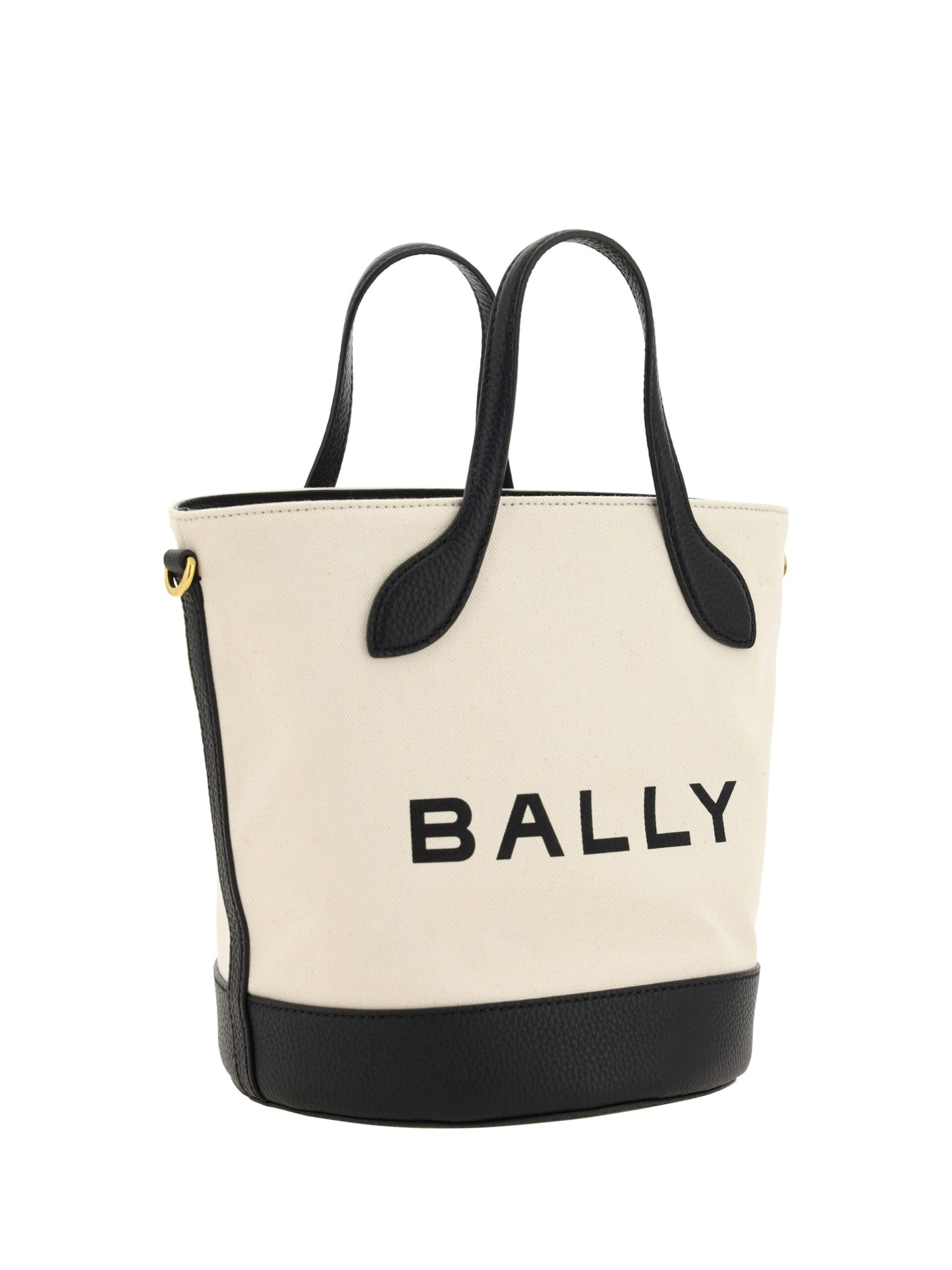 Bucket Handbag by Bally for women in calfskin leather & cotton black, white & monogram features a ornamental silhouette, showcasing a secure , ample , and ornamental shoulder-strap, adjustable-strap & handle for a sophisticated look.