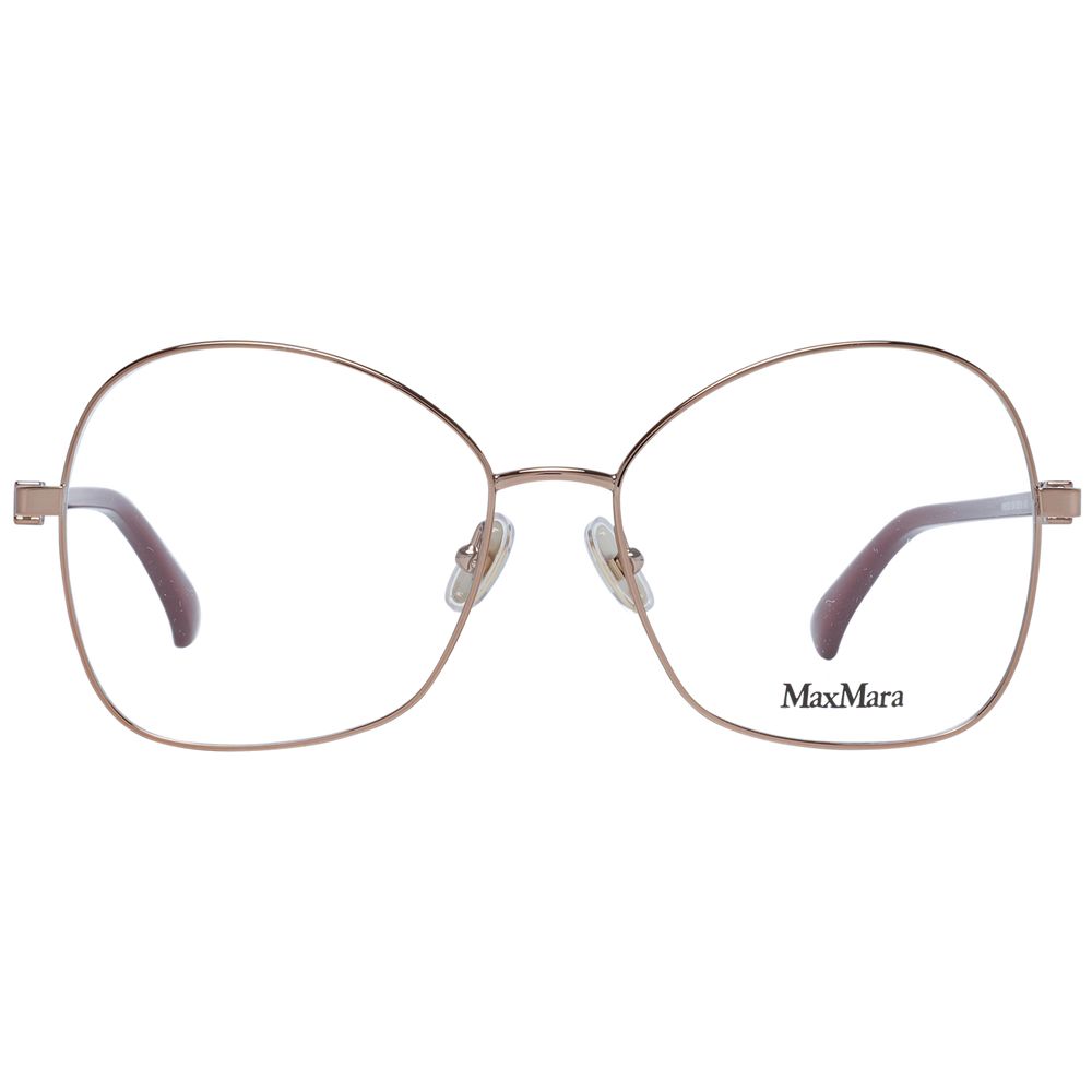 Eyeglasses Frames by Max Mara for women in bronze features an refined silhouette, showcasing the refined bronze coloured frame and sophisticated full-frame frame design.