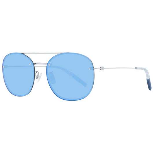 Sunglasses by Tommy Hilfiger for unisex in metal blue features an ethereal full-rim round frame design with blue coloured frame frames and non-polarized category-3-dark-tint lens for a ethereal finish.