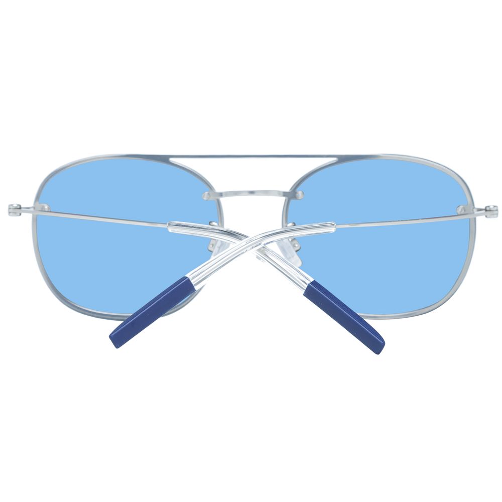 Sunglasses by Tommy Hilfiger for unisex in metal and blue presents a sumptuous silhouette, featuring blue coloured frame and full-rim round frame design with non-polarized category-3-dark-tint lens for a sumptuous look.