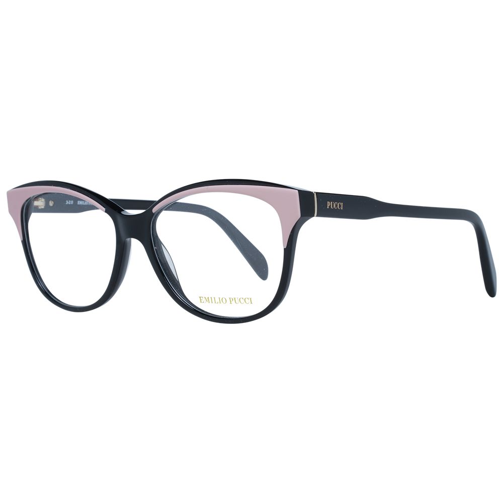 Eyeglasses Frames by Emilio Pucci for women in plastic multicolor features an refined silhouette, showcasing a sophisticated multicolor coloured frame and refined full-frame frame design for a refined look.