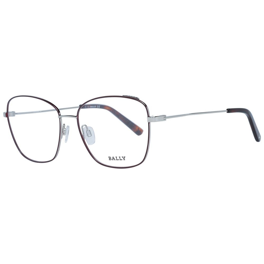 Eyeglasses Frames by Bally for women in cotton and burgundy showcases an refined full-frame frame design featuring a sophisticated for an refined and refined aesthetic.