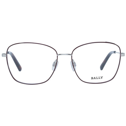 Eyeglasses Frames by Bally for women in cotton burgundy features an refined silhouette, showcasing the refined and sophisticated full-frame frame design.