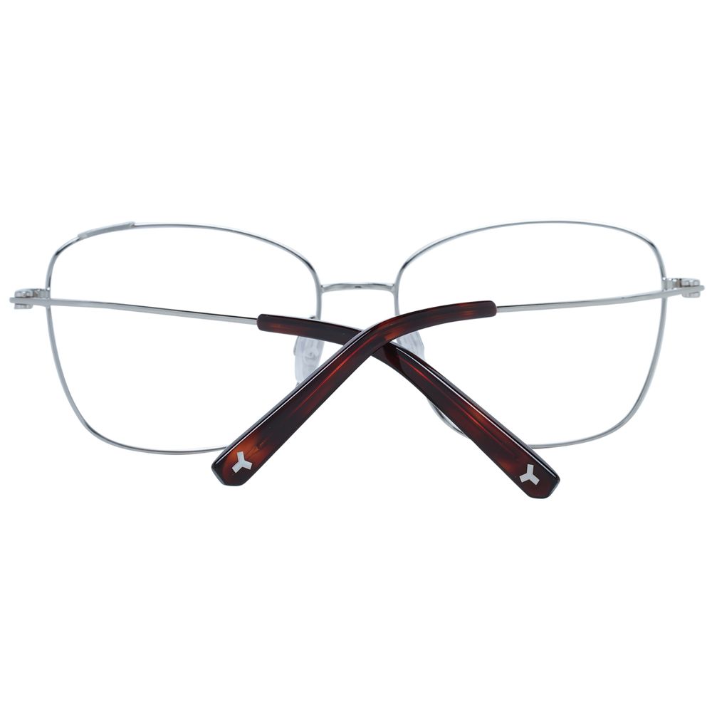Eyeglasses Frames by Bally for women in burgundy showcases a reflective silhouette, artfully incorporating a sophisticated with a distinct full-frame frame design.