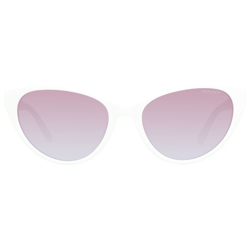 Sunglasses by Gant for women in plastic cream showcases a ethereal silhouette, featuring cream coloured frame full-rim cat-eye frame design with gradient category-2-medium-tint lens for a ethereal finish.