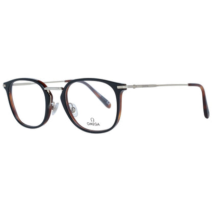 Eyeglasses Frames by Omega for men in metal and black showcases an refined full-frame frame design featuring a sophisticated black coloured frame for an refined and refined aesthetic.