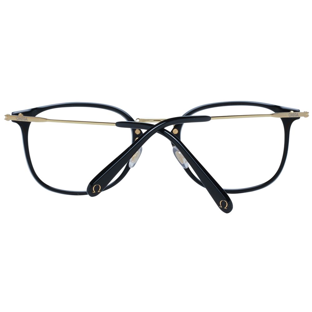 Eyeglasses Frames by Omega for men in metal black features an refined silhouette, showcasing the refined black coloured frame and sophisticated full-frame frame design.