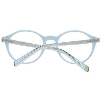 Eyeglasses Frames by Tommy Hilfiger for women in plastic and blue showcases an refined full-frame frame design featuring a sophisticated blue coloured frame for an refined and refined aesthetic.