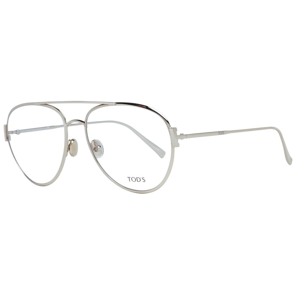 Eyeglasses Frames by Tod's for women in metal gold features a refined silhouette, showcasing a refined gold coloured frame and full-frame frame design for a sophisticated, premium look.