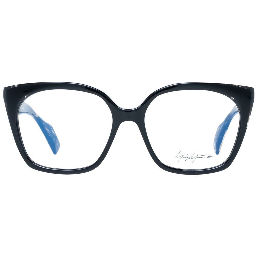 Eyeglasses Frames by Yohji Yamamoto for women in black features a refined silhouette, showcasing a refined black coloured frame and full-frame frame design for a sophisticated, premium look.