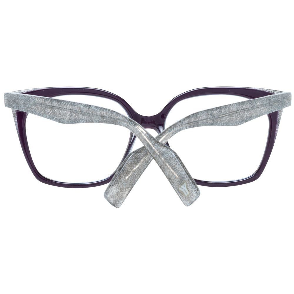 Eyeglasses Frames by Yohji Yamamoto for women in purple showcases a refined full-frame frame design with a refined purple coloured frame finish for a refined and sophisticated look.