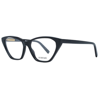 Eyeglasses Frames by Sportmax for women in black features an refined silhouette, showcasing a sophisticated black coloured frame and refined full-frame frame design for a refined look.