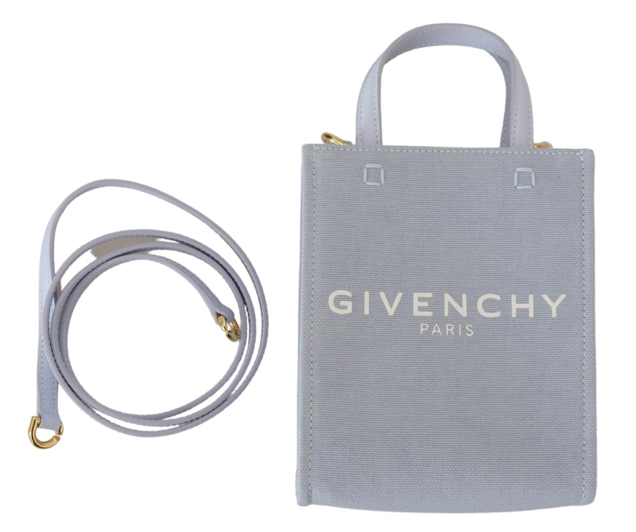 Mini Shoulder Bag by Givenchy for men in coated canvas blue & white features a statuesque silhouette, showcasing a secure and statuesque with versatile shoulder-strap, handle & adjustable-strap for a statuesque finish.