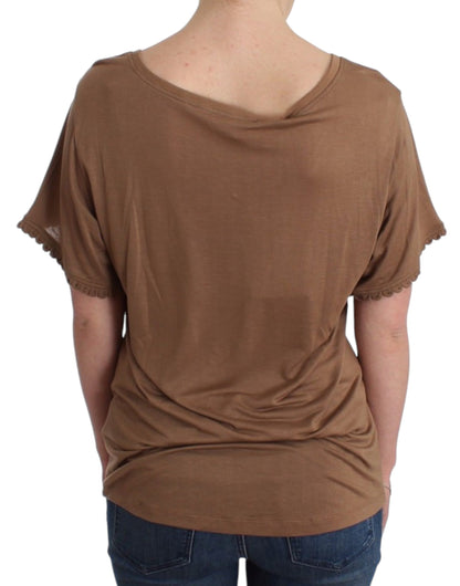 Brown shortsleeved top