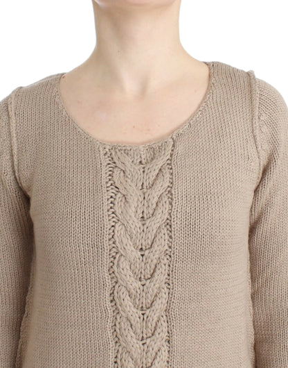 Cavalli Women's Beige knitted wool sweater