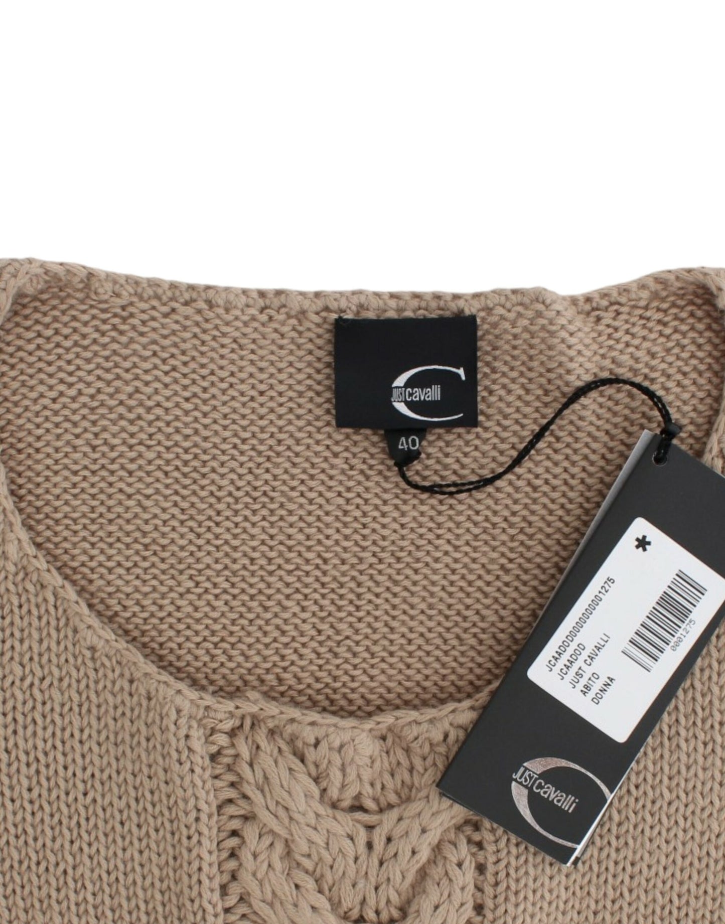 Cavalli Women's Beige knitted wool sweater