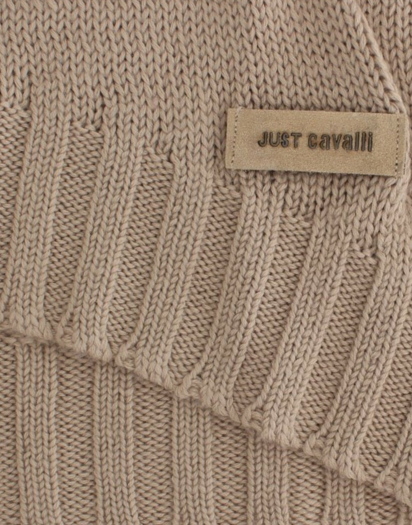 Cavalli Women's Beige knitted wool sweater