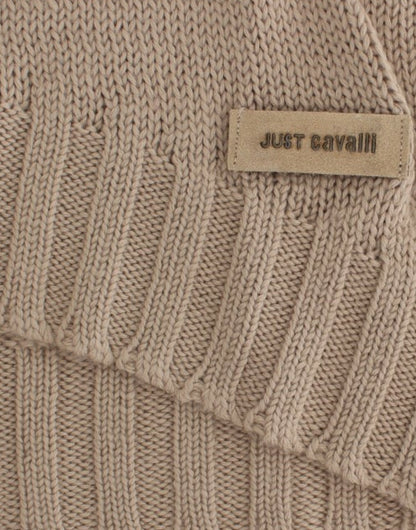 Cavalli Women's Beige knitted wool sweater