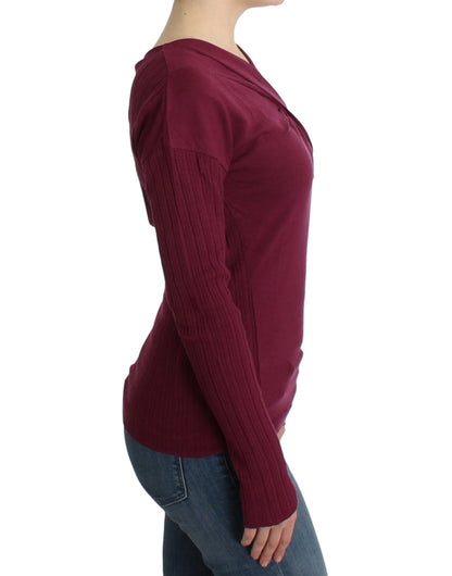 Cavalli Women's Purple knitted wool sweater