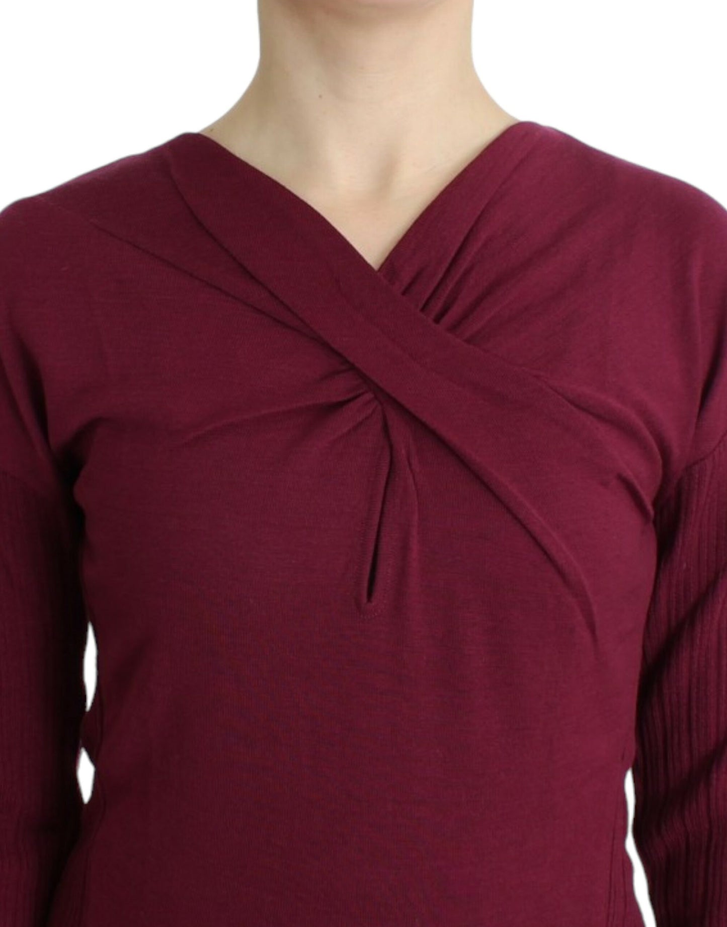 Cavalli Women's Purple knitted wool sweater