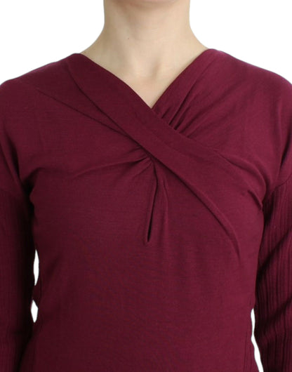 Cavalli Women's Purple knitted wool sweater