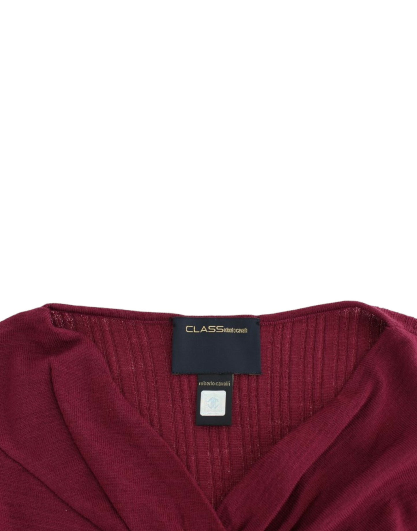 Cavalli Women's Purple knitted wool sweater