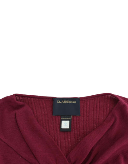 Cavalli Women's Purple knitted wool sweater