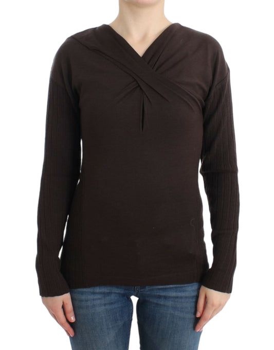 Cavalli Women's Brown knitted wool sweater