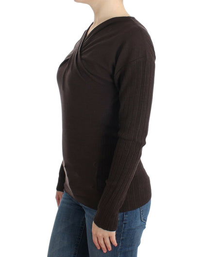 Cavalli Women's Brown knitted wool sweater