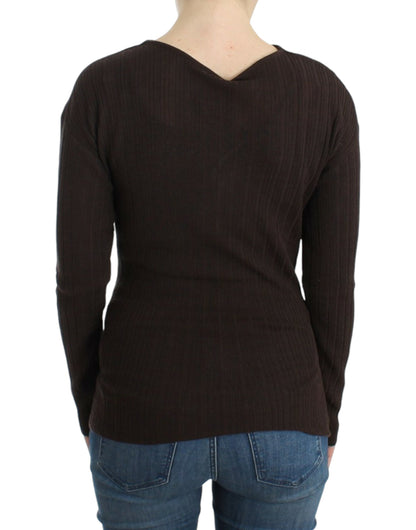 Cavalli Women's Brown knitted wool sweater