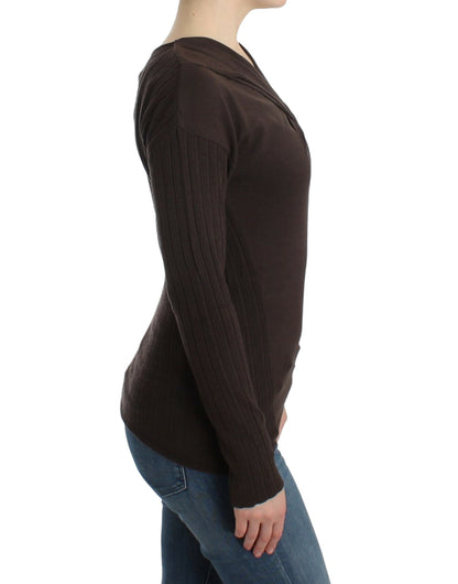 Cavalli Women's Brown knitted wool sweater