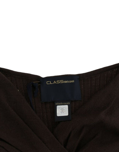 Cavalli Women's Brown knitted wool sweater