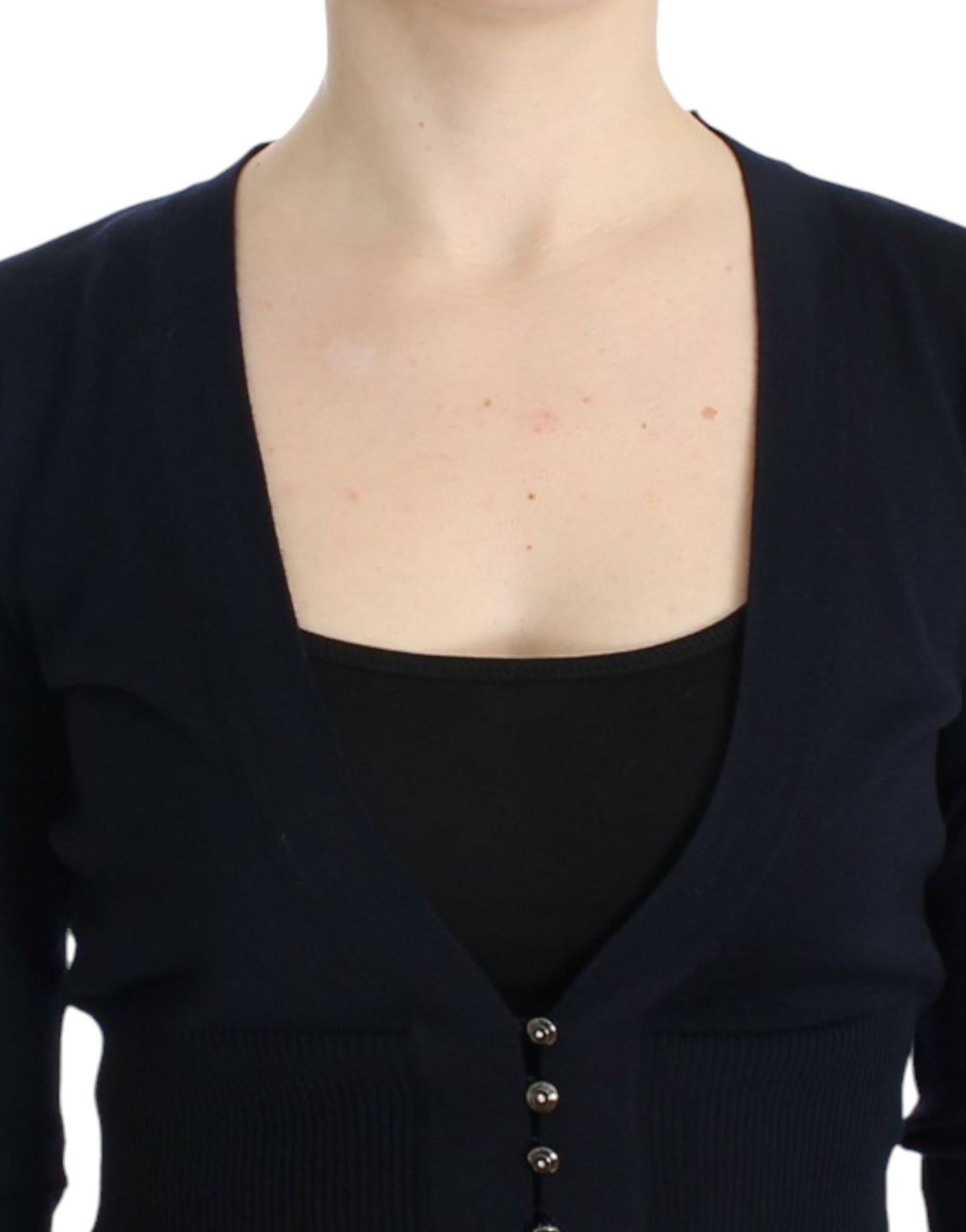 Cavalli Women's Black cropped wool cardigan