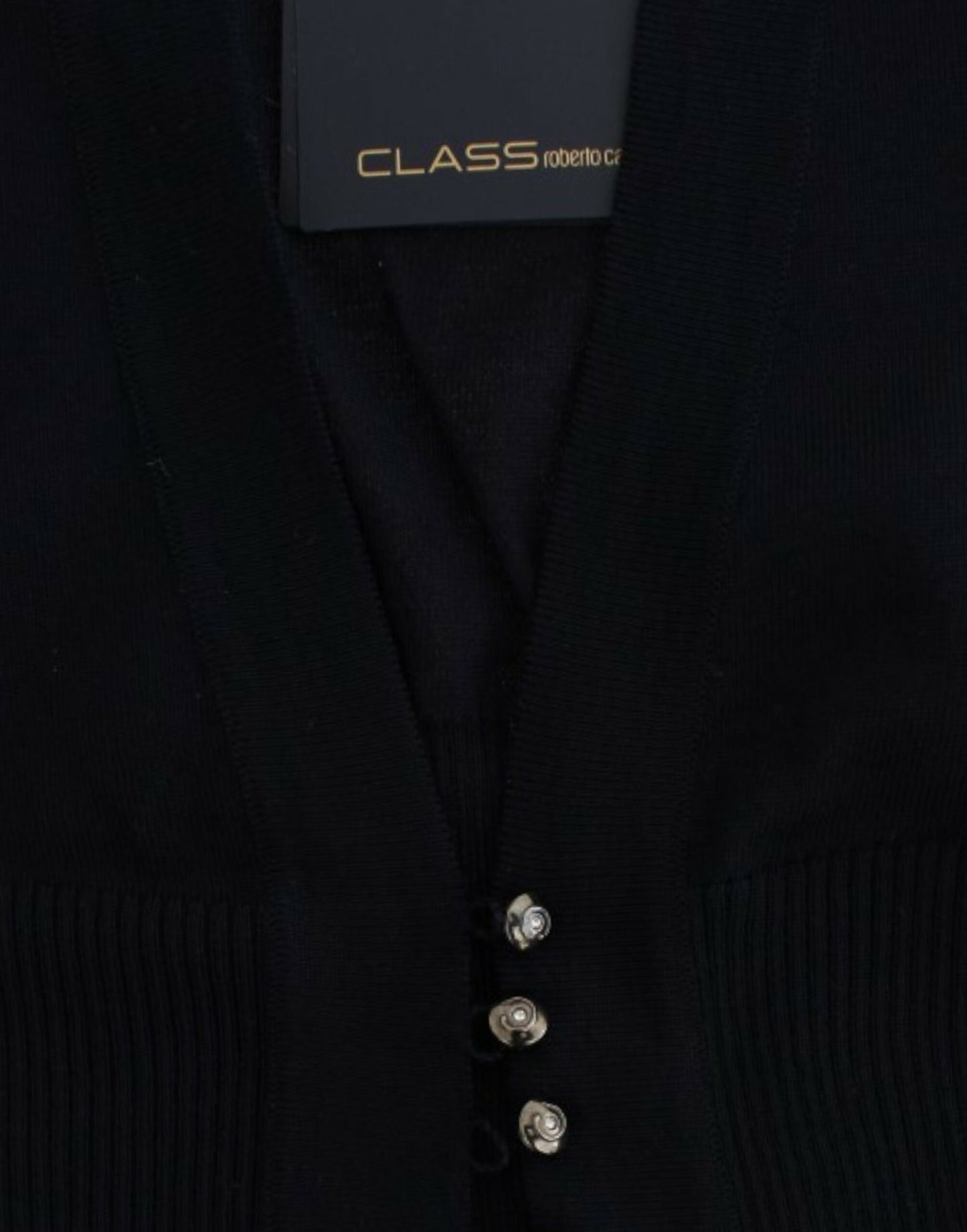 Cavalli Women's Black cropped wool cardigan