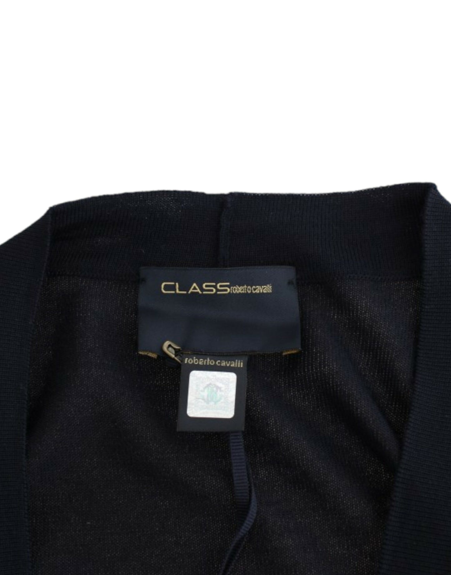 Cavalli Women's Black cropped wool cardigan