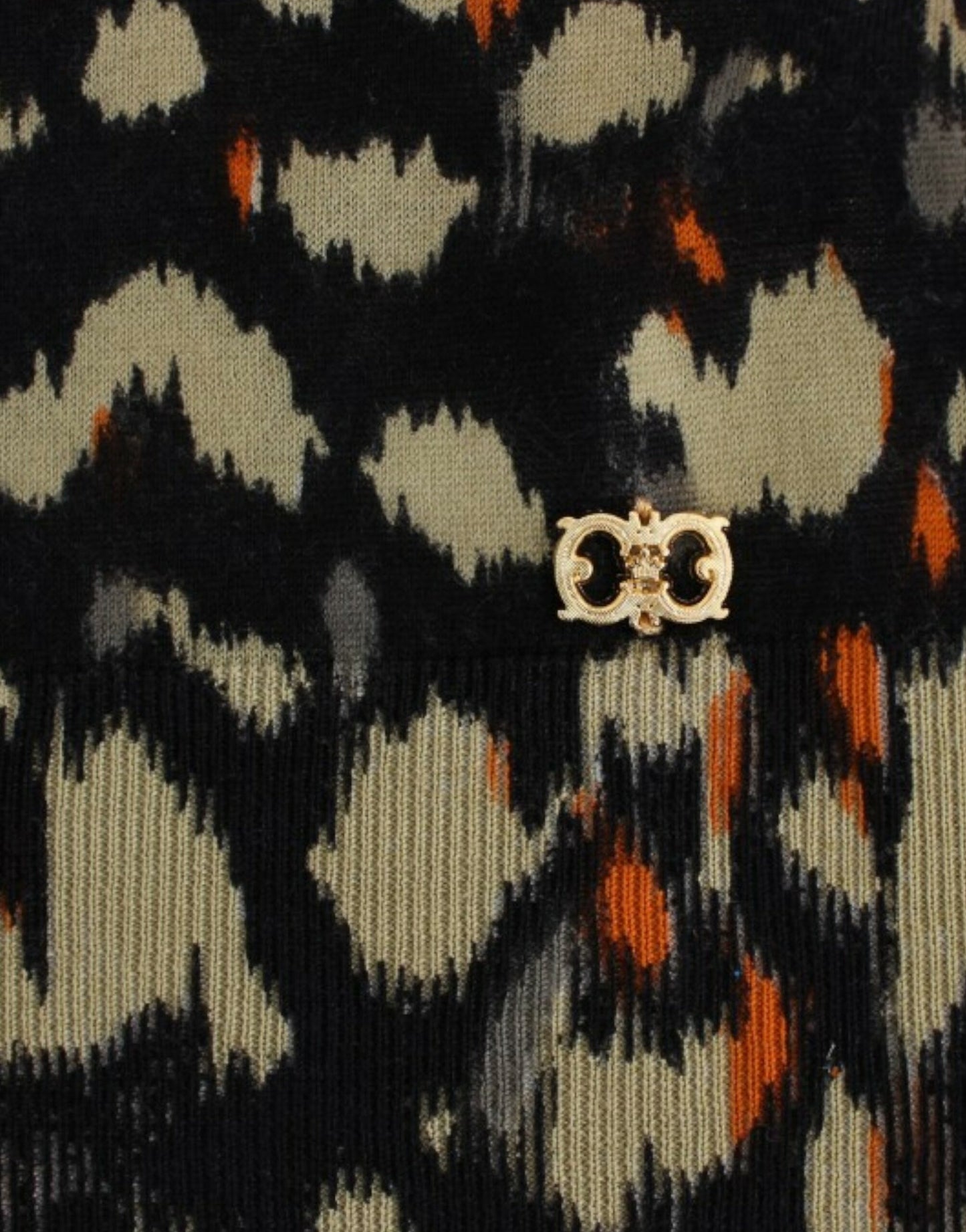 Cavalli Women's Multicolor v-neck wool jumper