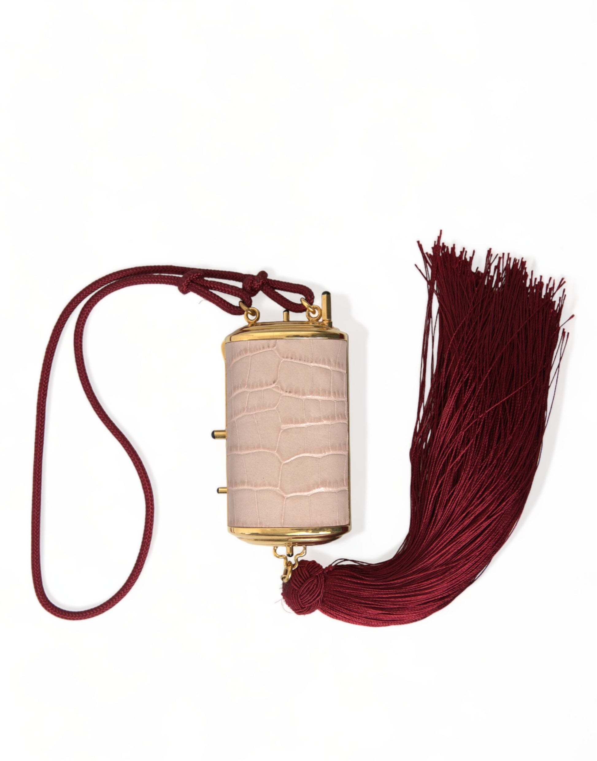 Mini Makeup Bag by Dolce & Gabbana for unisex in exotic leather gold & pink features a plush Exotic Leather Mini Makeup Bag design completed with a functional clasp, spacious , and convenient .