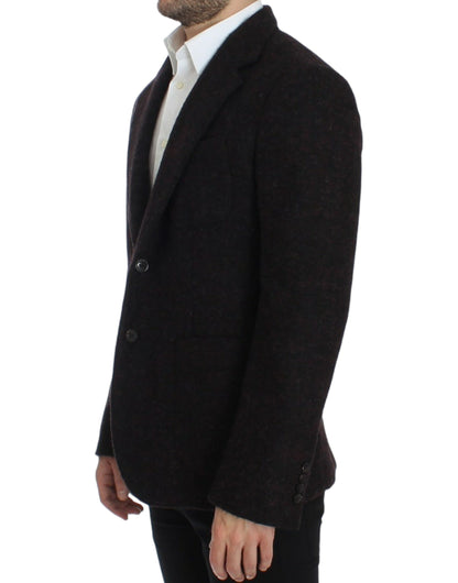 Dolce & Gabbana Men's Bordeaux alpaga two button blazer
