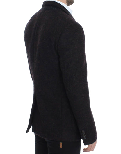 Dolce & Gabbana Men's Bordeaux alpaga two button blazer