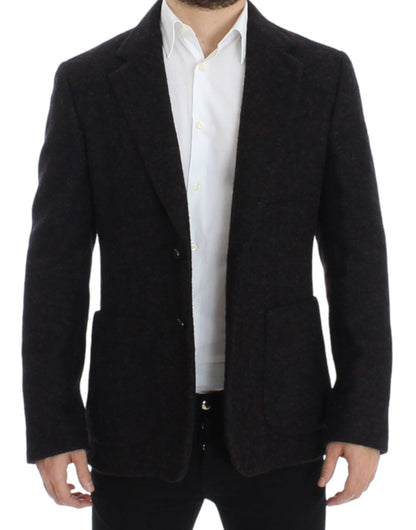 Dolce & Gabbana Men's Bordeaux alpaga two button blazer