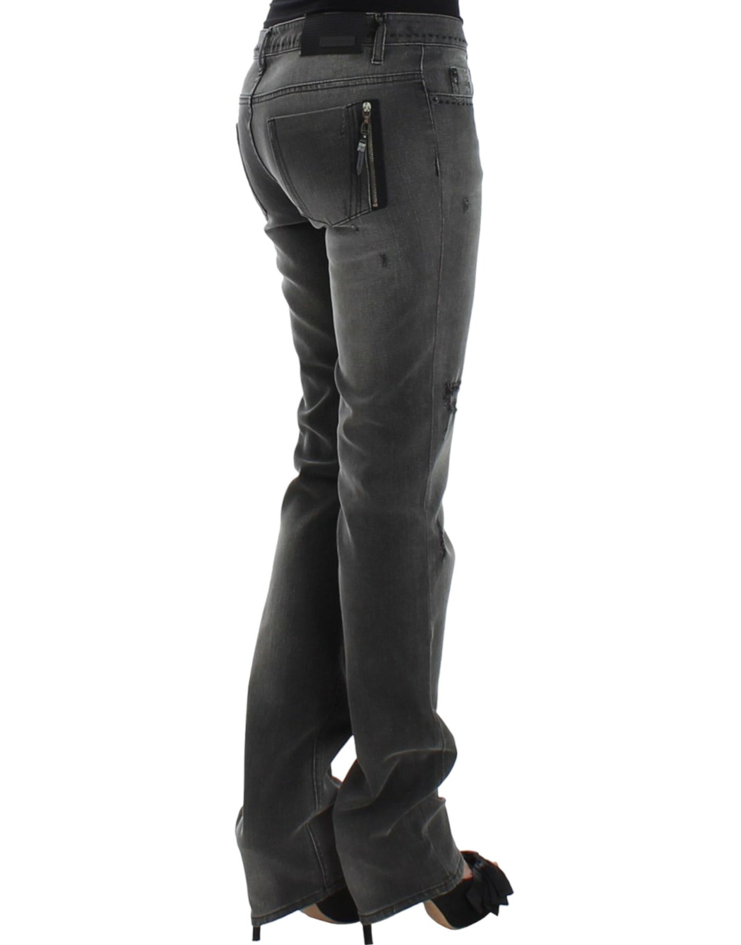 Grey Straight Leg Jeans