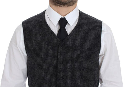 Dolce & Gabbana Men's Single Breasted Wool Vest - Gray