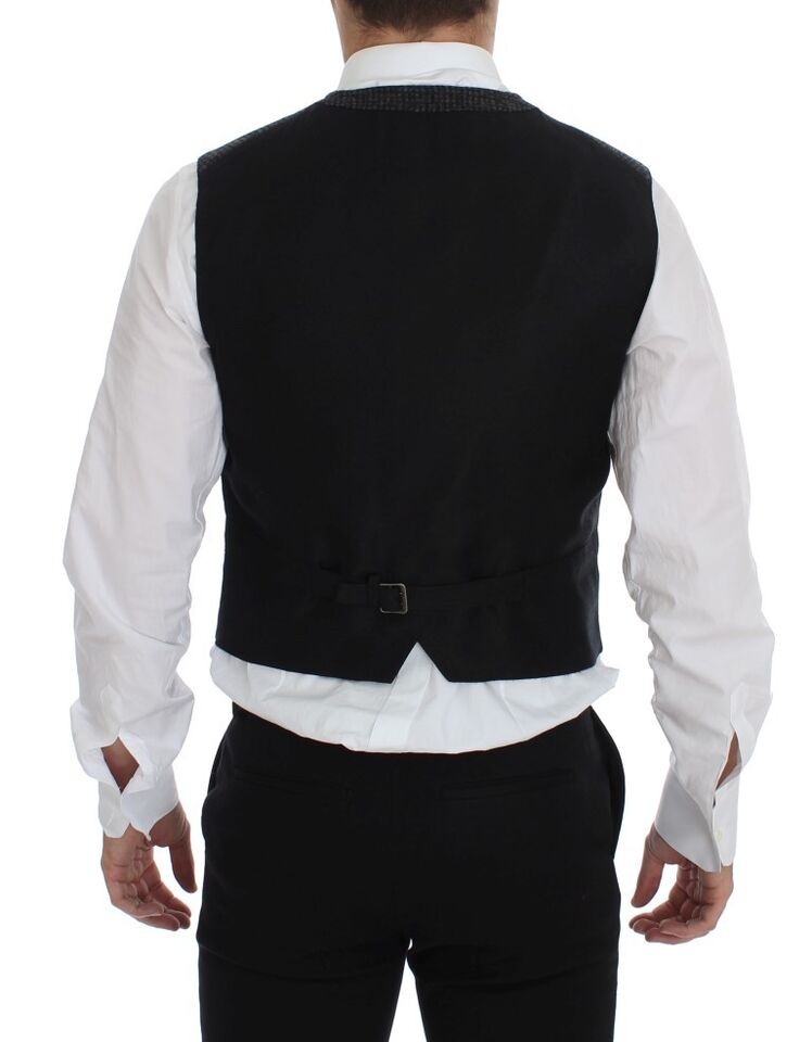 Dolce & Gabbana Men's Single Breasted Wool Vest - Gray
