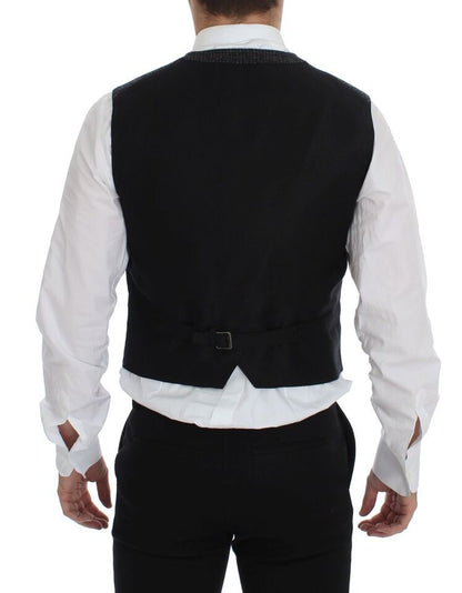 Dolce & Gabbana Men's Single Breasted Wool Vest - Gray