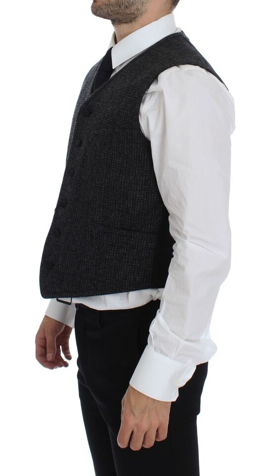 Dolce & Gabbana Men's Single Breasted Wool Vest - Gray