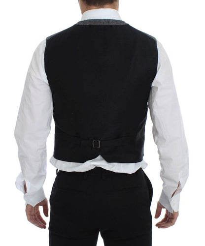 Dolce & Gabbana Men's Single Breasted Cotton Vest - Gray