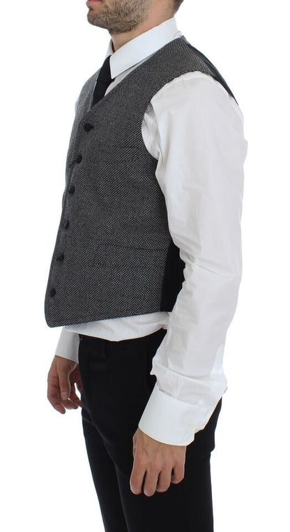 Dolce & Gabbana Men's Single Breasted Cotton Vest - Gray
